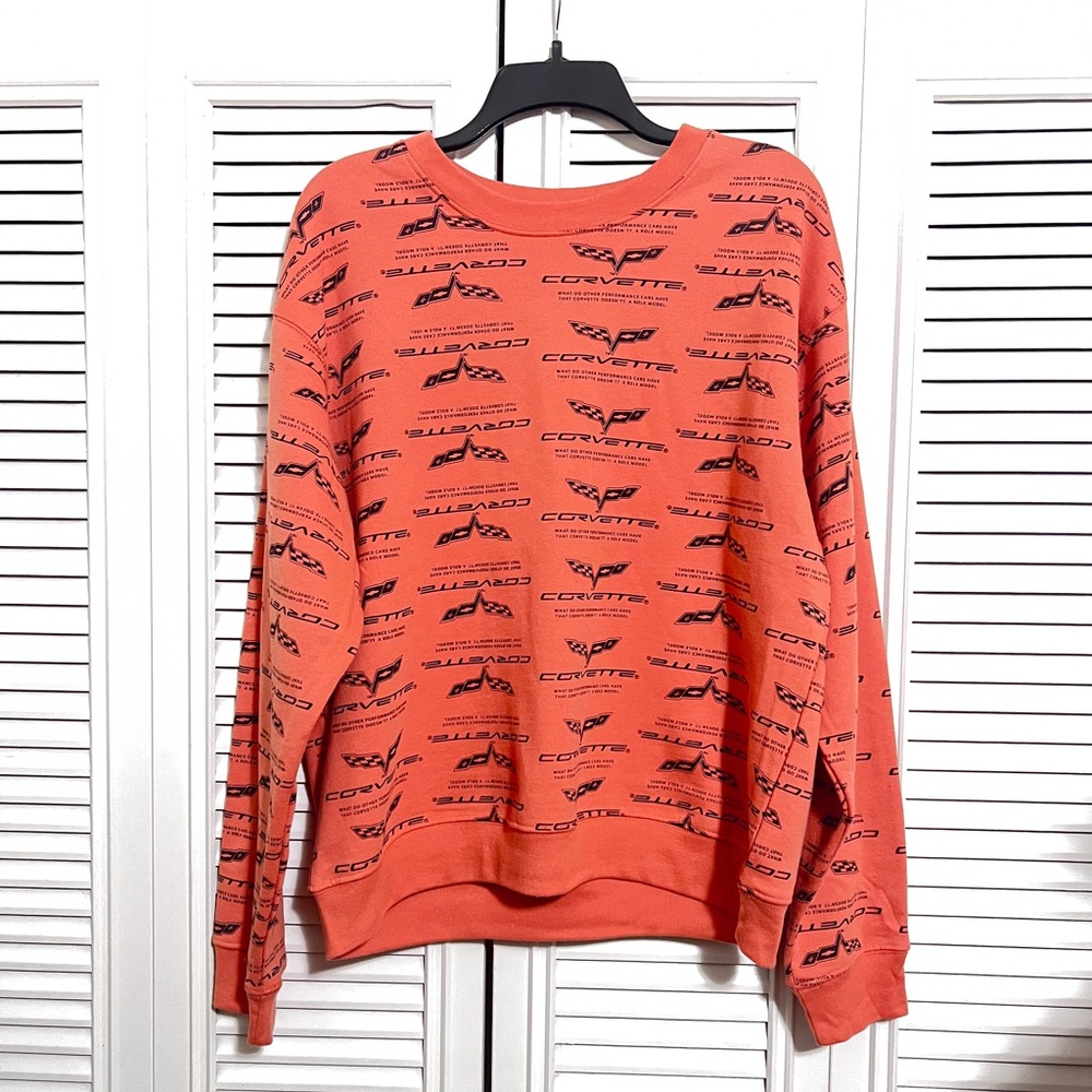 GM, NWT, sweater corvette prints, Large